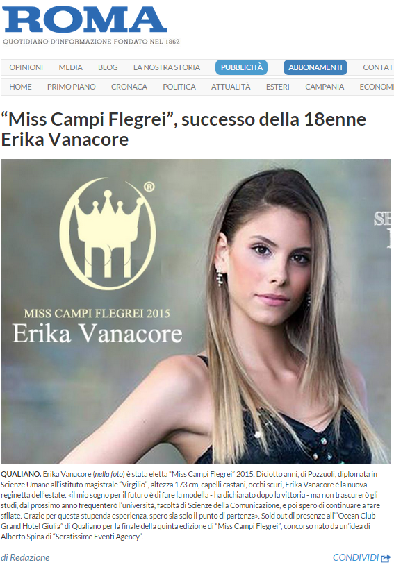 il roma erika vanacore miss campi flegrei 2015